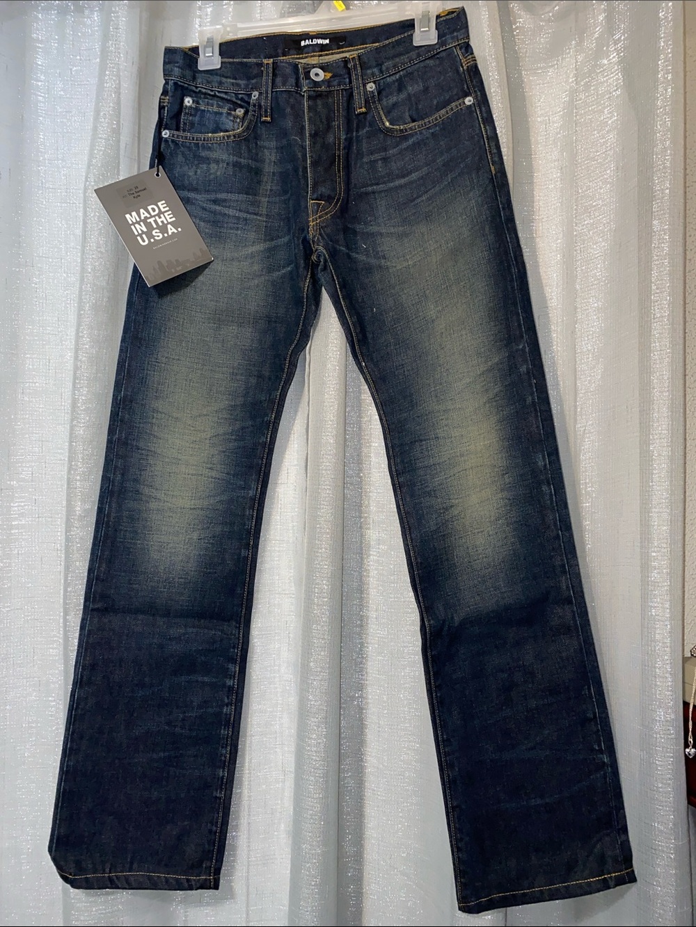 baldwin Men’s Dark Indigo Bootcut Jeans
